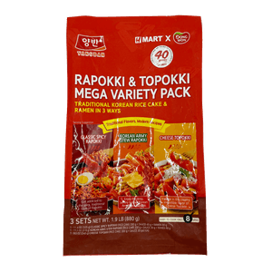 [H Mart Exlusive] Rabokki & Topokki Mega Variety Pack 1.9 Lb (880g)