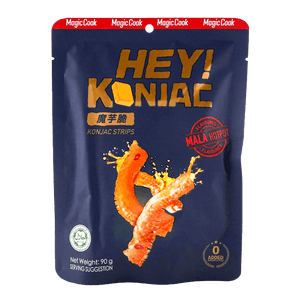 Hey Konjac Strips (Mala Hotpot Flavor) 3.17 Oz (90g) 筷手小廚 魔芋脆