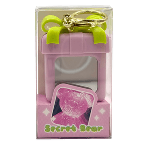 Secret Bear Mirror Keyring Pink