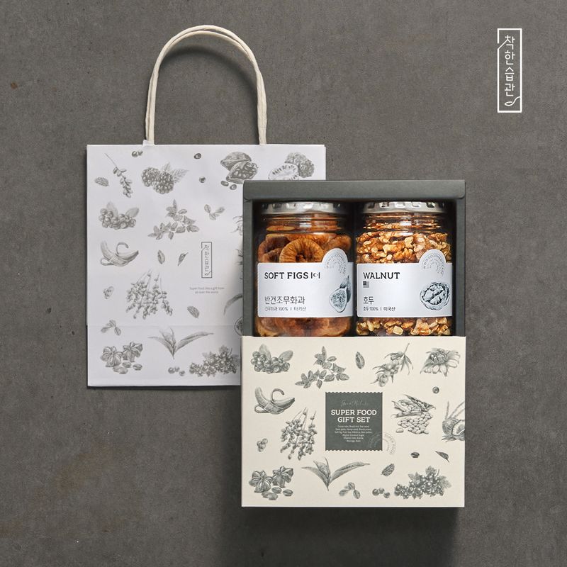 BROWN ☆ SUGAR様 リクエスト 3点 まとめ商品 착한습관] 맛좋은 호두&무화과 세트 - H Mart