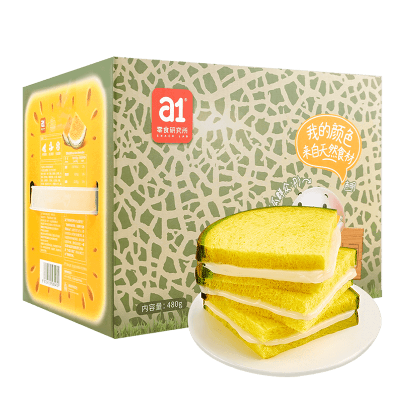 Stuffed Cantaloupe Flavoured Toast 6.63 Oz (188g) 夾餡哈密瓜口味吐