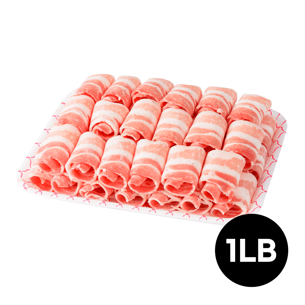 Pork Thin&Roll Single Rib Belly, Frozen 1lb(454g) - H Mart