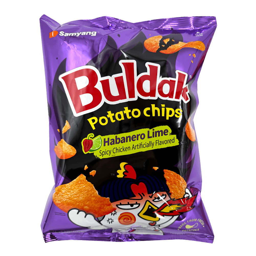 チャッピーMARKET B Buldak Habanero Lime Potato Chips 4.23 Oz (120g) - H Mart