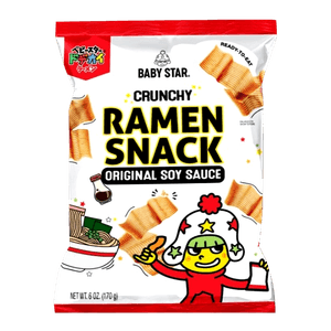 Crunchy Ramen Snack Wide Original Soy Sauce (Big Pack) 6 oz(170g)