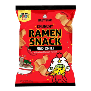 Crunchy Ramen Snack Wide Red Chili (Big Pack) 6 oz(170g)
