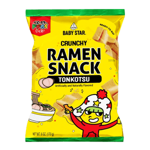 Baby Star Crunchy Ramen Snack Wide Tonkotsu Big Pack 6 Oz (170g)