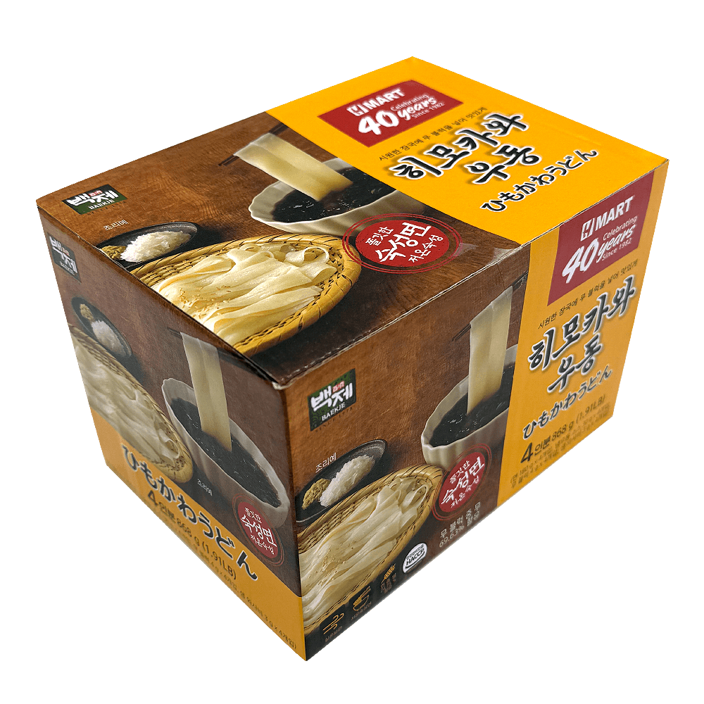 iON! 名雲めんま ランチェキ デビル ホワイトデー H Mart Exclusive] Himokawa Udon 4 Packs 1.91 LB (868G) - H Mart