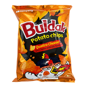 Buldak Quattro Cheese Potato Chips 4.23 Oz (120g)