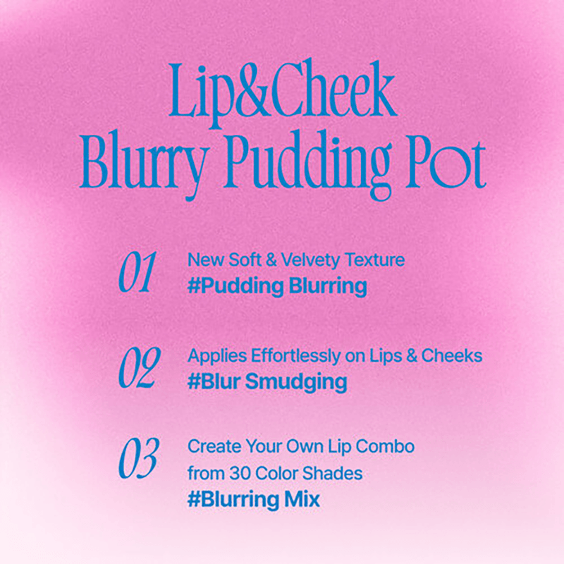 Keyring-Lip-cheek-Blurry-Pudding-Pot-Pk03-Cherry-0.17-Oz--5g-