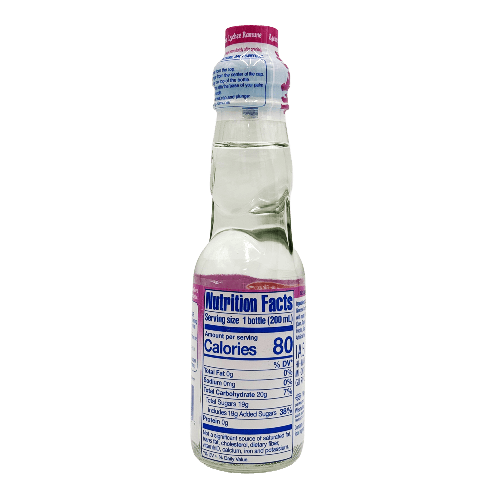 Ramune Lychee Flavor 6.76 Fl Oz (200ml) - H Mart