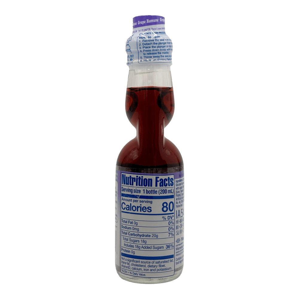 ramu★ Ramune Grape Flavor 6.76 Fl Oz (200ml) - H Mart
