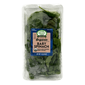 Organic Salad Baby Spinach 16 Oz (453g)