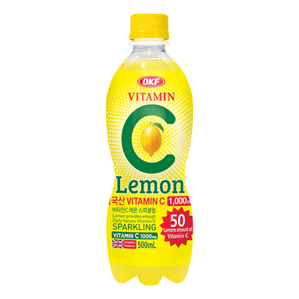 Vitamin C Lemon Sparkling 16.9 Fl Oz (500ml) - H Mart