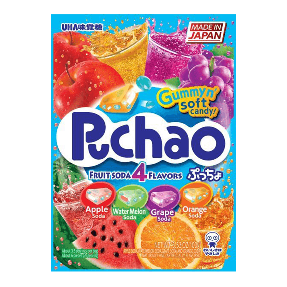 Puchao Fruit Soda 4 Flavors 3.53 Oz (100g) - H Mart