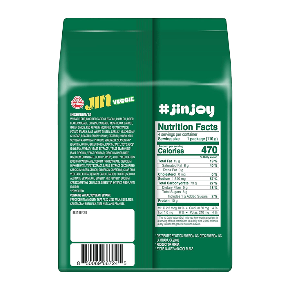 jinichi出品 Jin Ramen Multi (Bundle) Veggie 3.88 Oz (110g) - H Mart