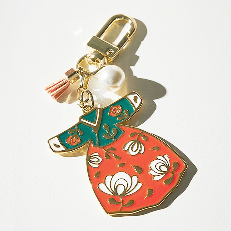 Hanbok Keychain (Pearl Orange) - H Mart