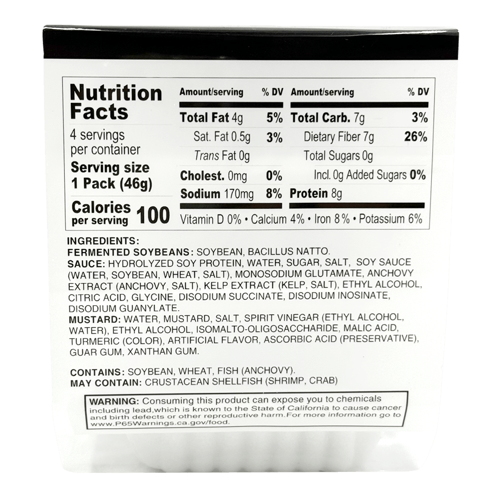 Natto With Mustard 4pk 6.46 Oz (184g) - H Mart