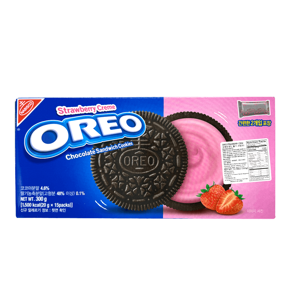 Oreo Cookies Strawberry Creme 10.58 Oz (300g) - H Mart