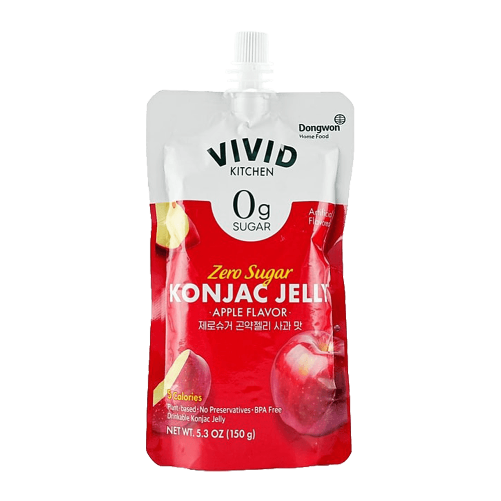ジャグリン Vivid Konjac Jelly Apple Zero Sugar 5.29 Oz (150g) - H Mart