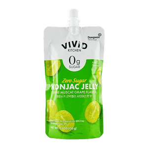 Vivid Konjac Jelly Shine Muscat Grape Zero Sugar 5.29 Oz (150g)