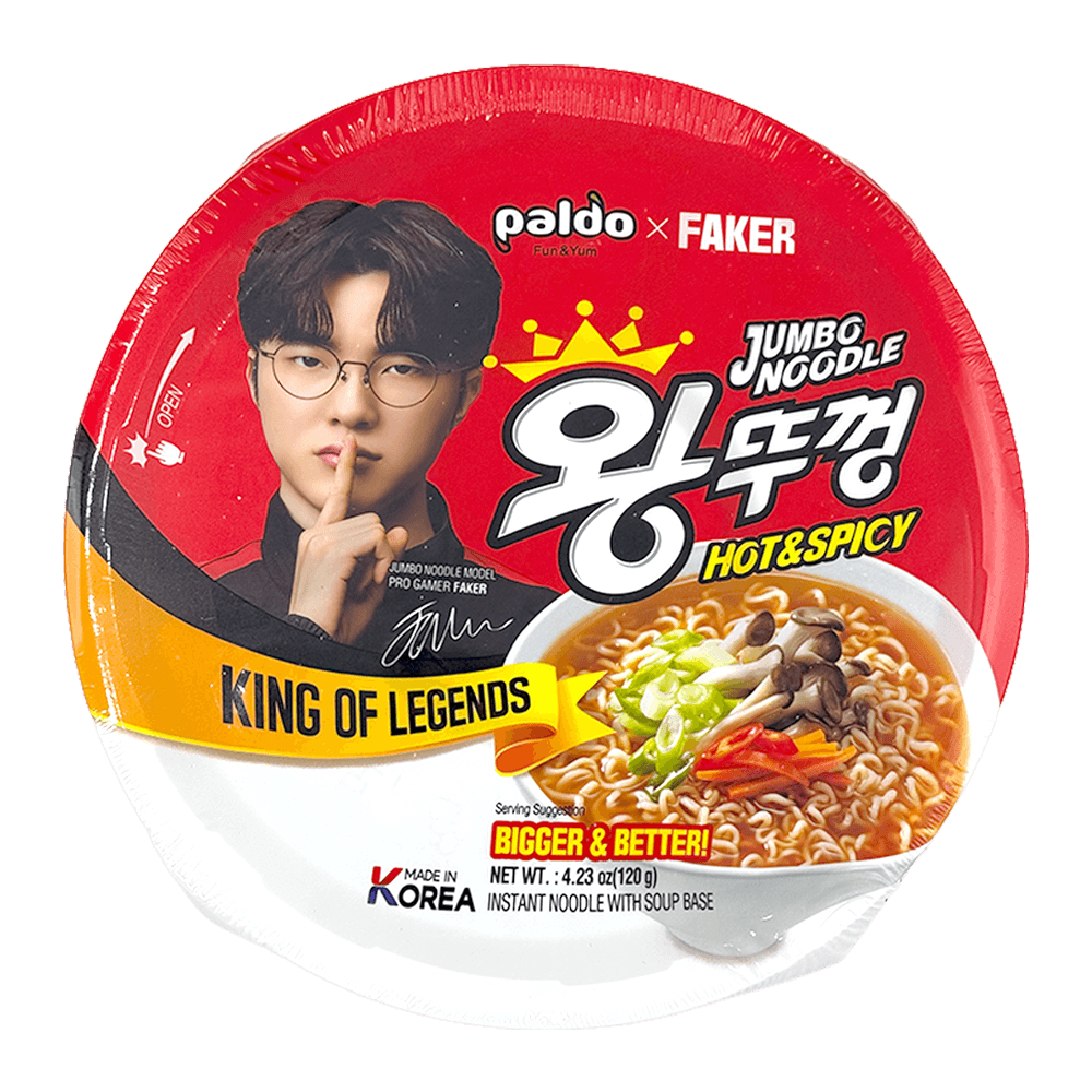 ※※ぱんだこぱんだ※※ Hot & Spicy Jumbo Bowl Noodle 3.88oz(110g) - H Mart