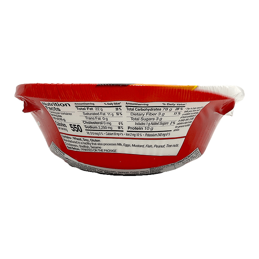 Hot & Spicy Jumbo Bowl Noodle 3.88oz(110g) - H Mart