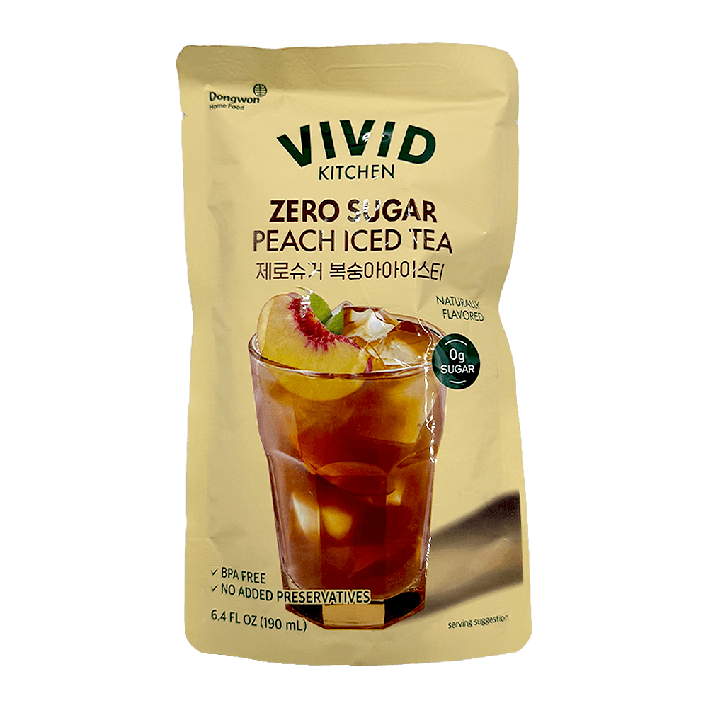 Vivid Peach Iced Tea Zero Sugar 6.42 Fl Oz (190ml) - H Mart