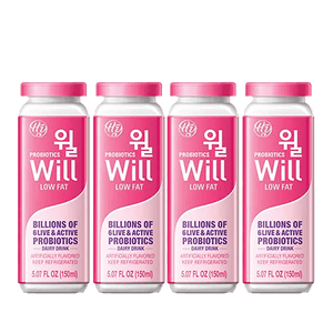 Probiotics Dairy Drink Will Low Fat 5.07 Fl Oz (150ml) X 4ea
