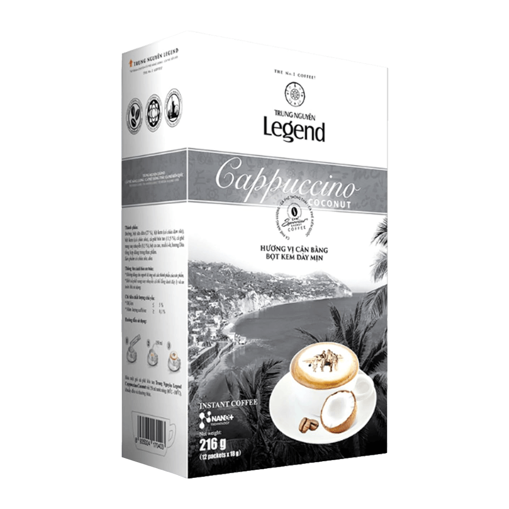 Coconut Cappuccino 12 Sticks 7.61 Oz (216g) - H Mart