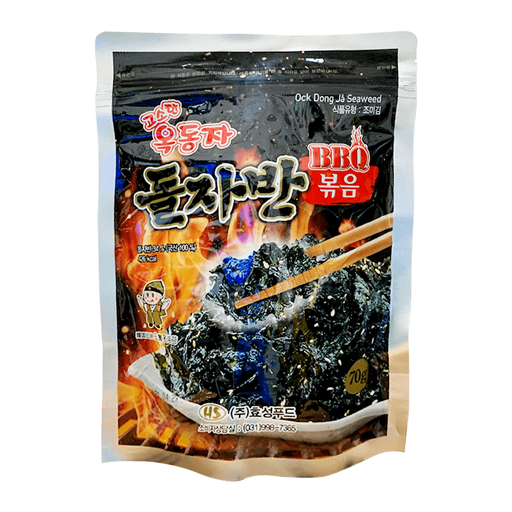 Roasted Stir Fried Seaweed BBQ Flavor 2.47oz(70g) - H Mart