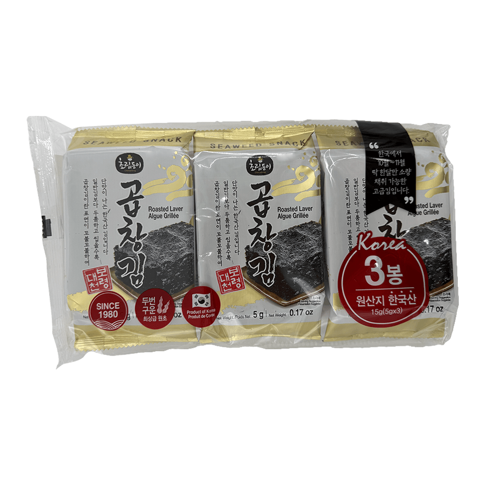 Gobchang Roasted Laver 3 Packs 0.17 Oz (5g) - H Mart