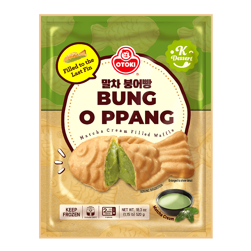 Matcha Cream Filled Bung O Ppang 1.15 Lb (520g) - H Mart