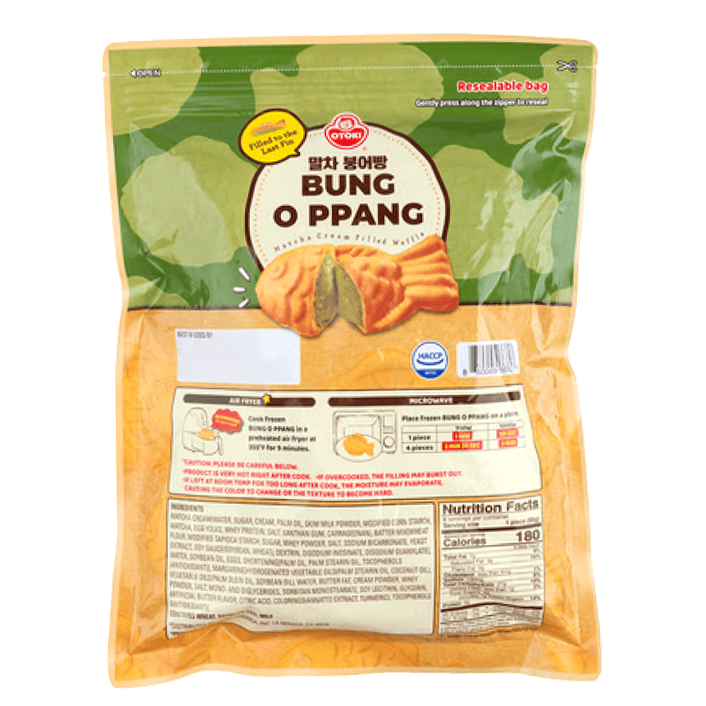 Matcha Cream Filled Bung O Ppang 1.15 Lb (520g) - H Mart