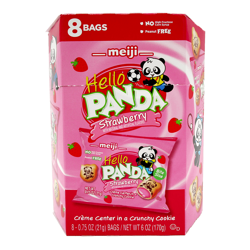 ※※ぱんだこぱんだ※※ Hello Panda Strawberry 8pc 6 Oz (170g) - H Mart