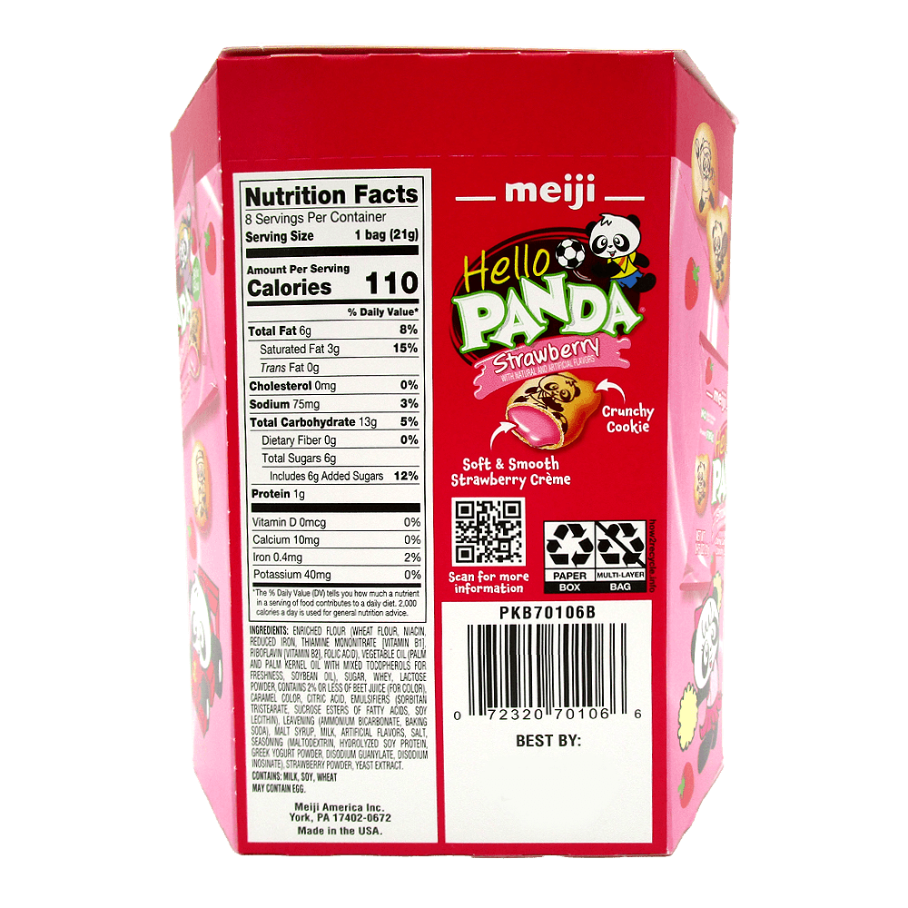 Hello Panda Strawberry 8pc 6 Oz (170g) - H Mart