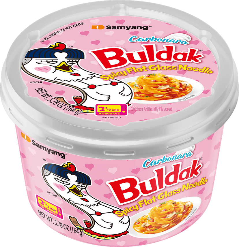 Buldak Carbonara Glass Noodles 5.78 Oz (164g)